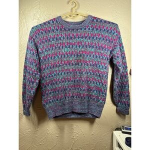 Vintage‎ Finalist Knit Sweater 80s 90s Cosby Ugly Biggie Smalls Mens Size Large